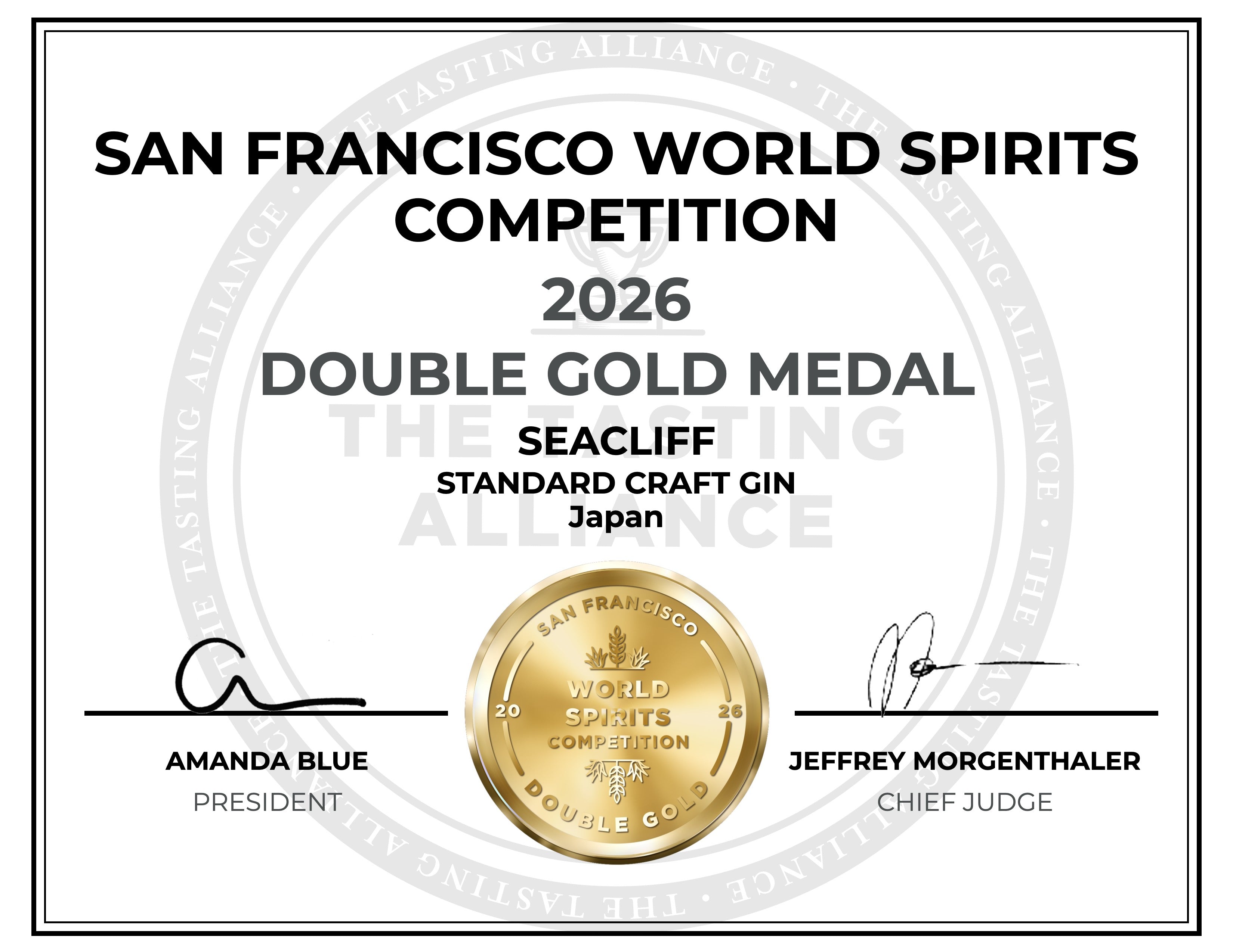 【最高金賞受賞】SEACLIFF STANDARD CRAFT GIN